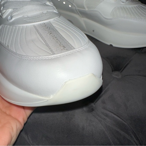 New Size 46 Alexander McQueen Sneakers White Silver - Picture 6 of 14